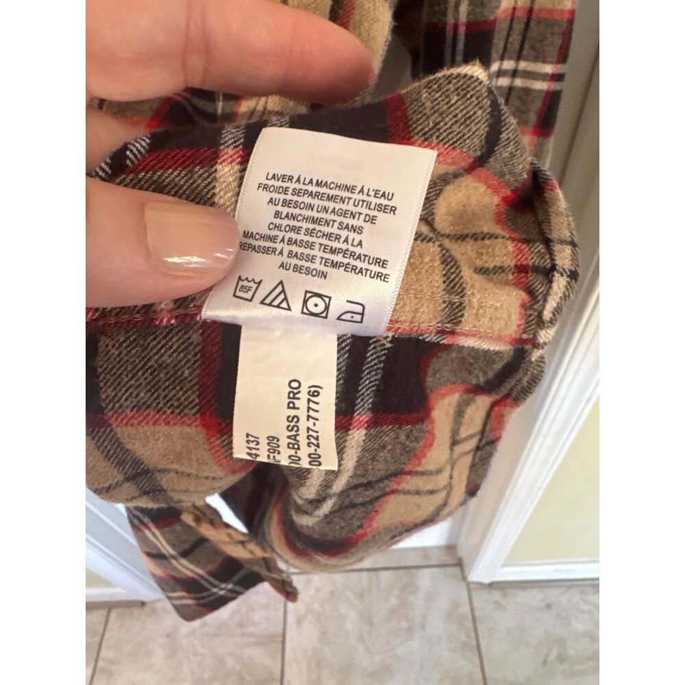 Red Head Tan Plaid Button Flannel Button Down Long Sleeve Men's Shirt XL Tall - Picture 4 of 6